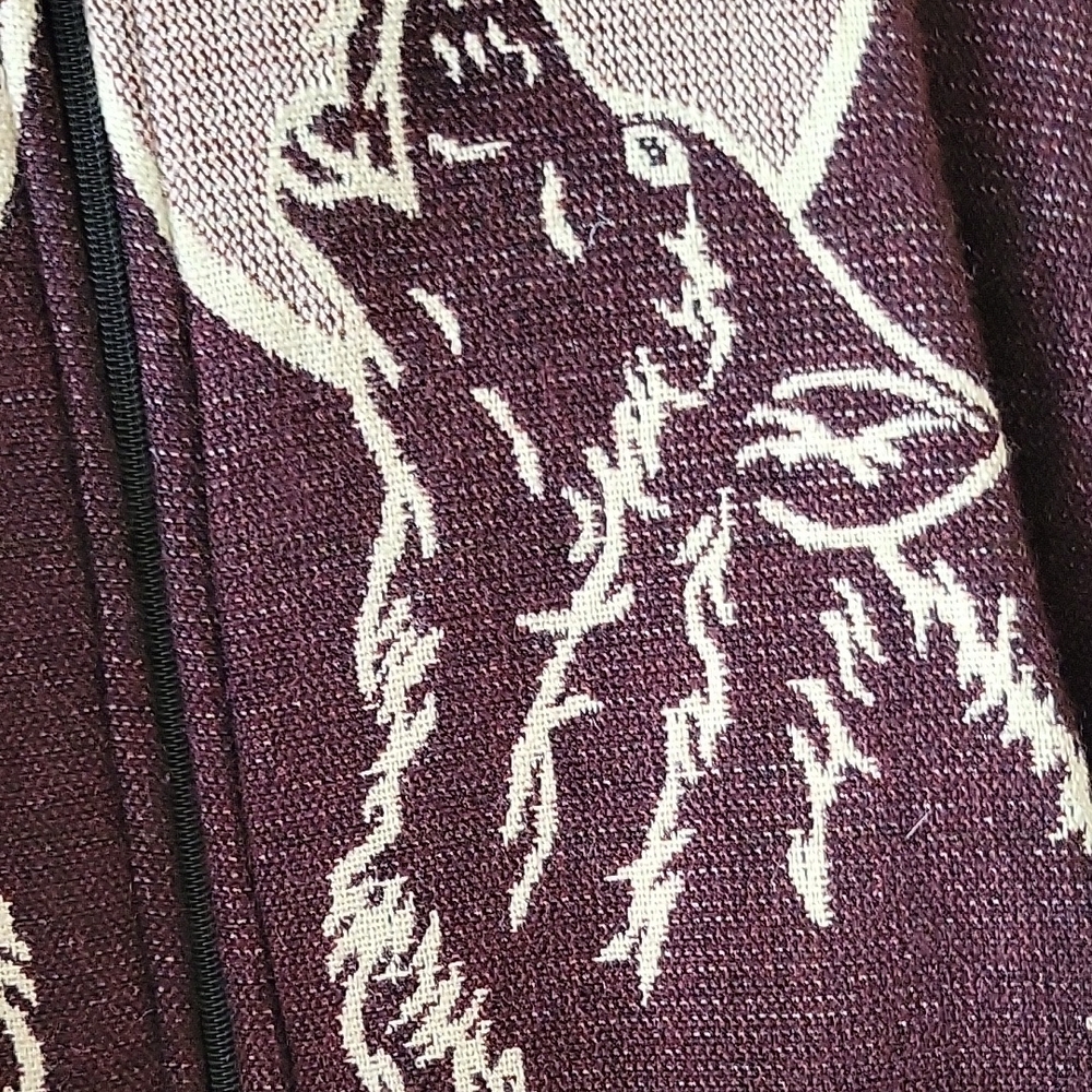 Tribal Wolf Pattern Hooded Jacket - image 2